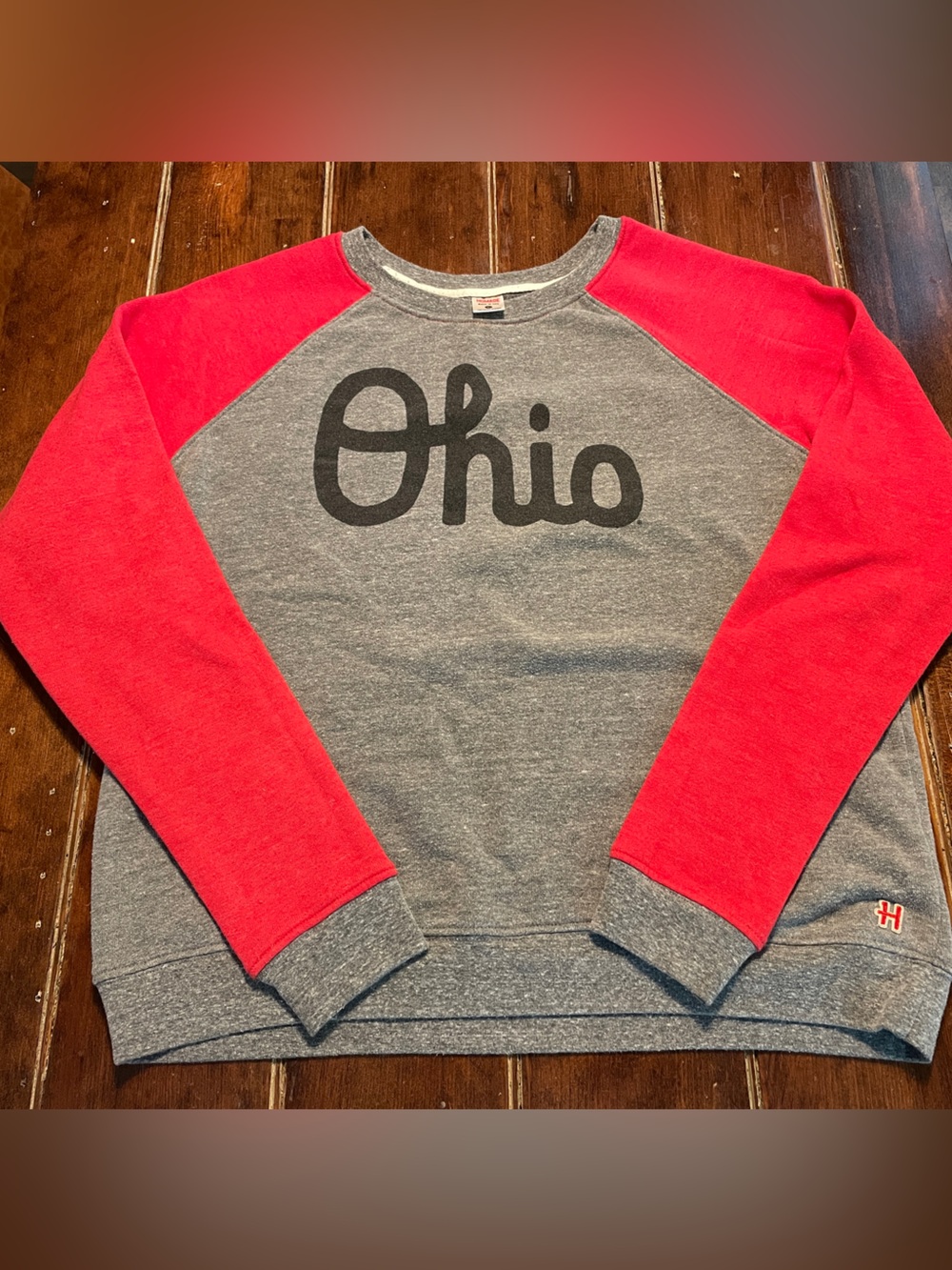 Homage Script Ohio Crew Neck Sweatshirt, Size L